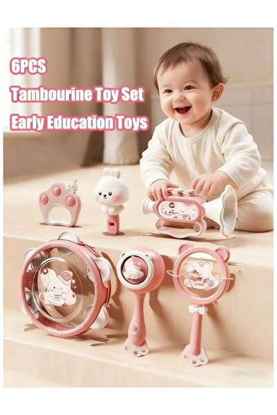 LIXADA 6pcs Rattle playset Infant early education musical instruments Hand cl...