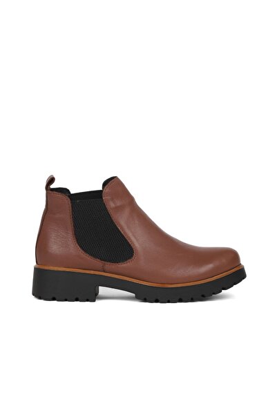 Bueno Shoes Brown Leather Women's Wedge Heeled Boots 01Wd4105