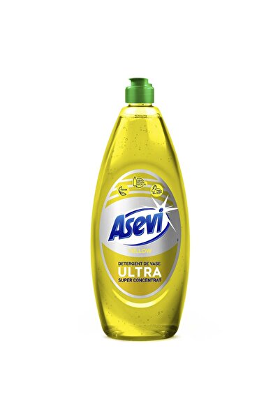 ASEVI Set 3 x Detergent de Vase Yellow, Ultra Super Concentrat, 650 ml