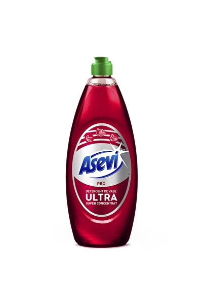ASEVI Set 3 x Detergent de Vase Red, Ultra Super Concentrat, 650 ml