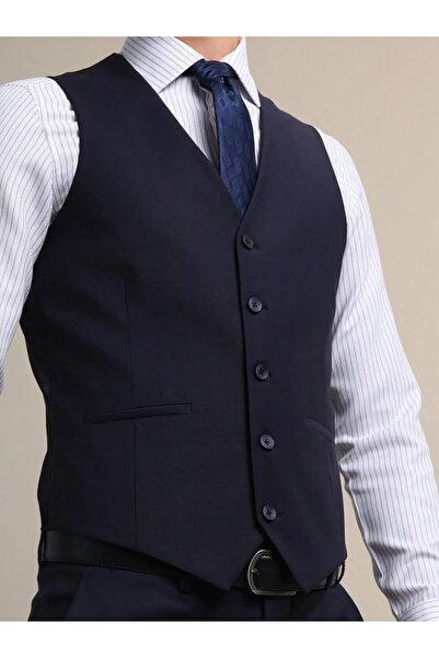 Kip Saks Slim Fit Butterfly Collar Classical Waistcoat