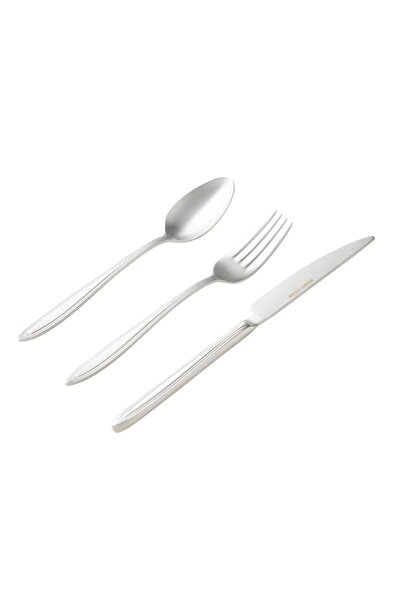 Mudo Concept ESSEN 18 PARÇA TATLI ÇATAL KAŞIK BIÇAK SETİ MAT GÜMÜŞ