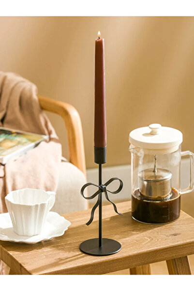 LC Waikiki LCW HOME Siyah Fiyonk Figürlü Metal Mumluk