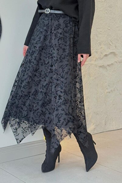 Hazamoda Asymmetrical Tutu Skirt Black