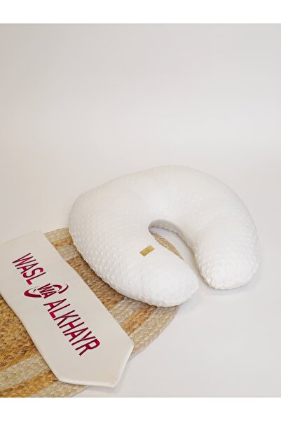 WASL ALKHAIR Comfortable neck and travel pillow, off-white color, 46x46x10 cm