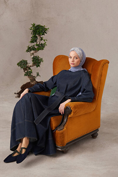 Tuğba Denim Elbise - Lacivert