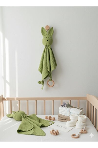ANKABAYB ANKA BABY %100 organik bebek oyuncak müslin pamuk tavşan uyku ve oyu...