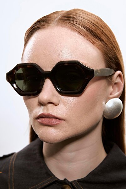 Bilge Karga Emmet Leopard Green Sunglasses