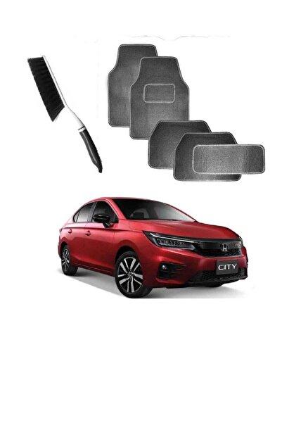 CFT مجموعة سجادات أرضية سيارة كاليفورنيا من 5 قطع مع فرشاة تنظيف السجادات