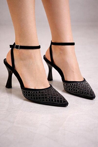 DORA Βραδινό φόρεμα με λουράκια στιλέτο και ανοιχτή πλάτη Venus - μαύρο