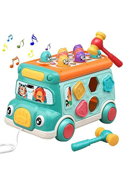 Arabest Music Activity Bus Baby Toy,Sound & Light, Interactive Game, Shape So...
