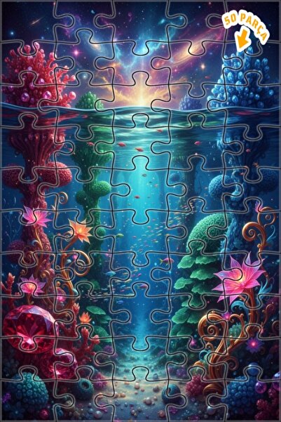 Teona Ahşap لوحة زيتية فنية رائعة لحديقة الألعاب تحت الماء ذات الطابقين، لغز ...