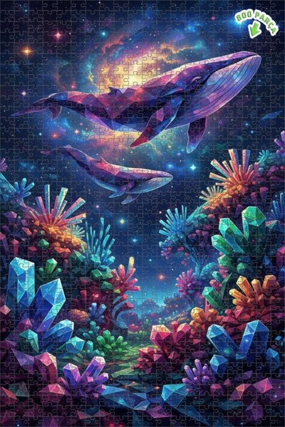 Teona Ahşap لغز خشبي ذو طبقتين بإطار من كريستال لاند جالاكتيك بالينا، 800 قطع...