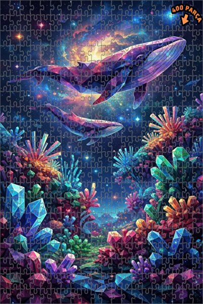 Teona Ahşap لغز خشبي ذو طبقتين بإطار من كريستال لاند جالاكتيك بالينا، 400 قطع...