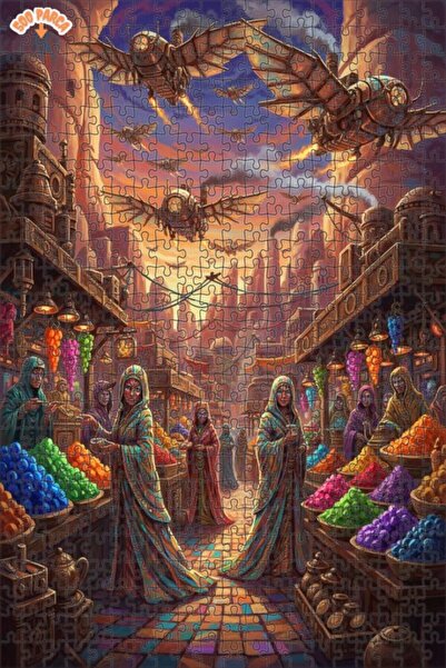 Teona Ahşap لغز خشبي مؤطر ذو طابقين بتصميم ستيامبنك ماركتي بمظهر الطلاء الزيت...