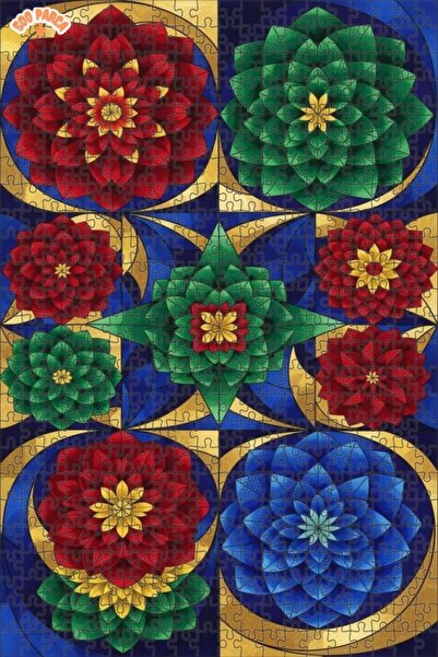 Teona Ahşap لغز خشبي مؤطر ذو طبقتين بتصميم زهور ساحرة ومظهر مائي عصري 500 قطع...