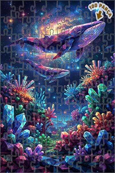 Teona Ahşap لغز خشبي ذو طبقتين من جالاكتيك بالينا كريستال لاند، 100 قطعة، 25x...