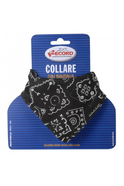 Rinaldo Franco spa Zgardă din nailon cu bandană, reglabilă - 2,5 cm - Negru