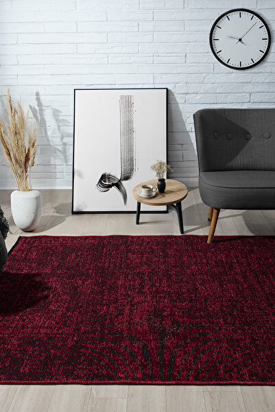 Prestige Halı Vintage Bordo Halı Yıkanabilir Kaymaz Taban Şönil Kilim Dokuma ...