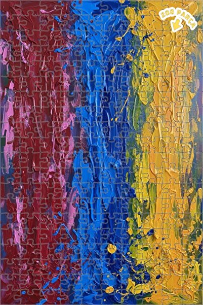 Teona Ahşap لغز خشبي بمظهر الطلاء الزيتي بألوان زاهية 200 قطعة 25x35
