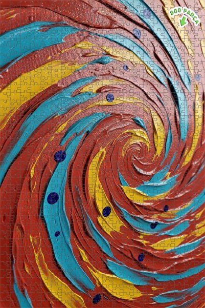 Teona Ahşap لوحة زيتية حلزونية حمراء ديناميكية 800 قطعة مقاس 70x50