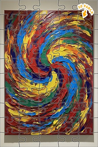 Teona Ahşap لغز خشبي بإطار مزدوج الطبقات بمظهر لوحة زيتية ديناميكية ملونة 50 ...