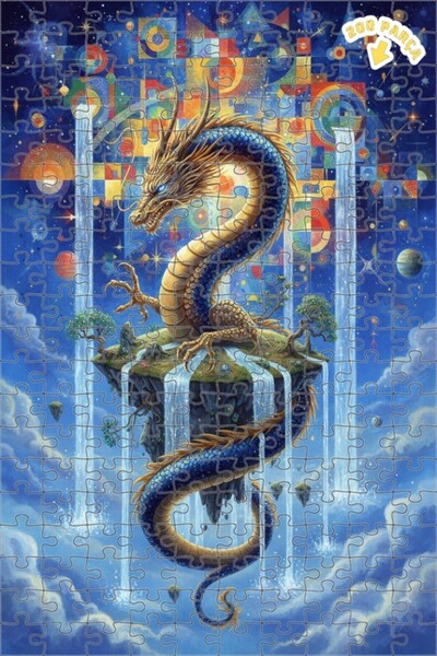 Teona Ahşap لغز خشبي بإطار مزدوج الطبقات من دراغون تيل 200 قطعة 25x35