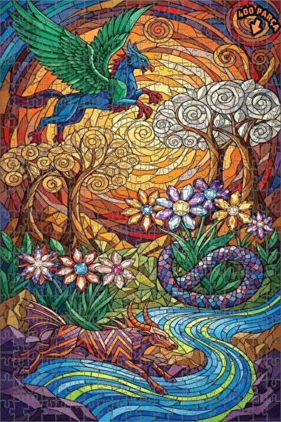 Teona Ahşap لغز خشبي ذو طبقتين من ميتيك كرياتورز 400 قطعة 35x35