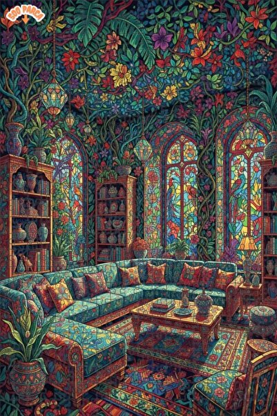 Teona Ahşap لغز خشبي مؤطر بطبقتين من ماجيكال فورست إركل 500 قطعة 50x30