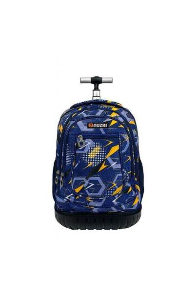 nuzki Trolley School Bag for Students - Multi-Functional Backpack with Wheels...