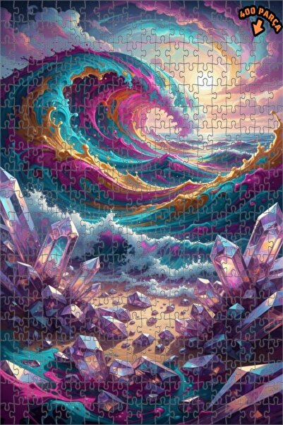 Teona Ahşap لغز خشبي مؤطر من كريستال ويف آرت مكون من طبقتين 400 قطعة 35x35