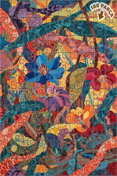 Teona Ahşap ألوان نابضة بالحياة، نمط الغابات الاستوائية، لوحة زيتية، لغز خشبي...