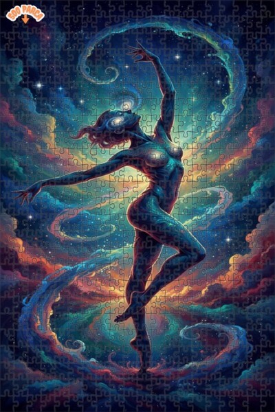 Teona Ahşap Universal Dancer Oil Painting Look Modern Art Double Layer Framed...