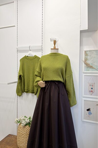 Faya Boutique Yağ Yeşili NUAGEUX KAZAK