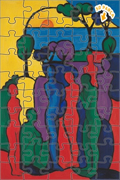 Teona Ahşap لوحة فنية حديثة بأشكال تجريدية ملونة بالزيت، لغز خشبي مؤطر بطبقتي...