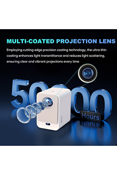 Aoc Fully Sealed 250" Screen Portable Projector for /PC/HDMI/USB Home & Outdoor