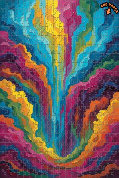 Teona Ahşap لغز خشبي على شكل علبة ألوان زيتية 400 قطعة 35x35