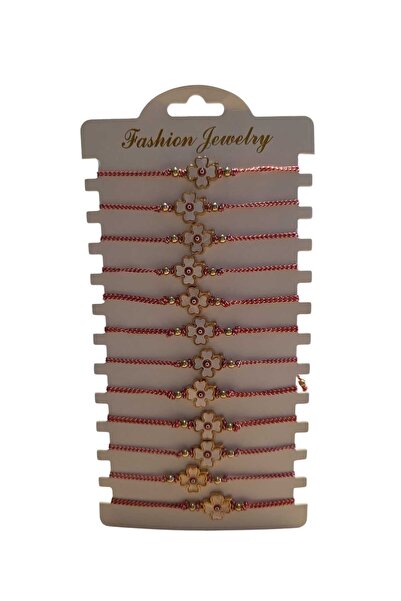 NoNameStore7 Set of 12 martisoras, Bracelet type, Adjustable size, Red string