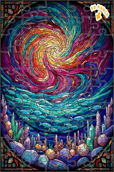 Teona Ahşap لغز خشبي ملون على شكل منارة وشلال زجاجي ملون، ذو طابقين، 50 قطعة،...