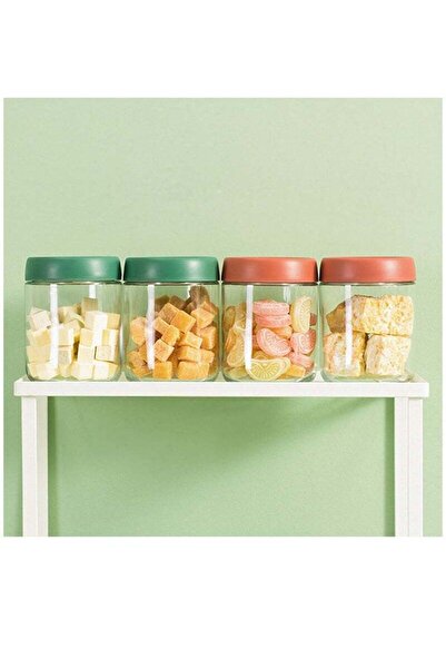 Arabest عبوة من 4 برطمانات زجاجية سعة 10 أونصات مع أغطية، برطمانات زجاجية شفا...