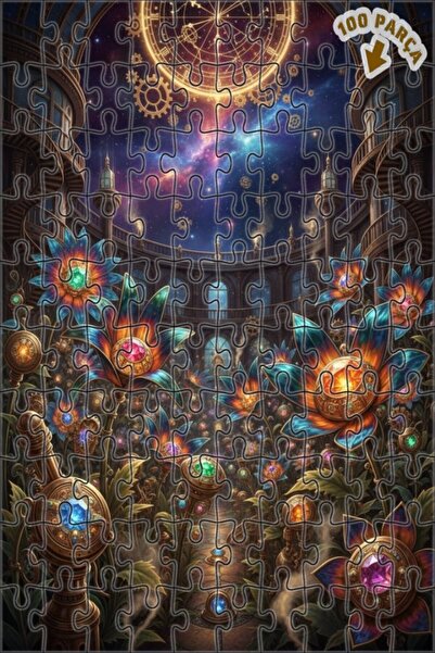 Teona Ahşap لغز خشبي ذو طبقتين من ستيروم كوزموس جاردن 100 قطعة 25x25