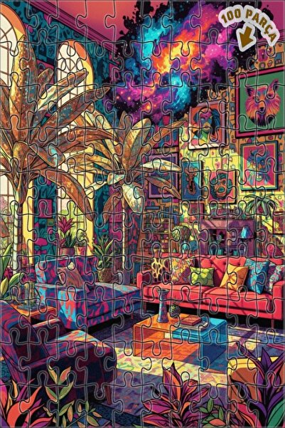 Teona Ahşap لغز خشبي مزدوج الطبقات من سايديكيليك سالون دو، 100 قطعة، مقاس 25x25