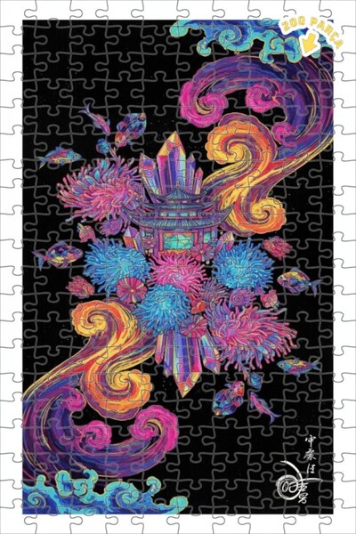 Teona Ahşap لغز خشبي بإطار مزدوج الطبقات من سلسلة قصر الأحلام الكريستالية، تص...