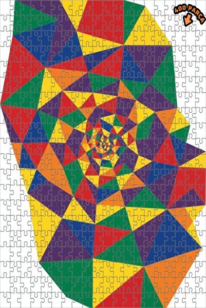 Teona Ahşap لغز خشبي حلزوني هندسي متعدد الألوان ذو طبقتين 400 قطعة 35x35