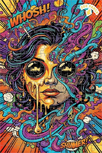 Teona Ahşap لغز خشبي بإطار مزدوج الطبقات على طراز القصص المصورة بألوان مختلطة...