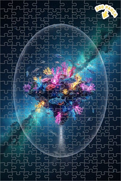 Teona Ahşap لغز خشبي رائع متعدد الألوان على شكل سمكة من جزيرة المرجان، ذو طبق...