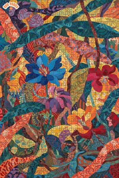 Teona Ahşap ألوان نابضة بالحياة، نمط الغابات الاستوائية، لوحة زيتية، لوحة خشب...