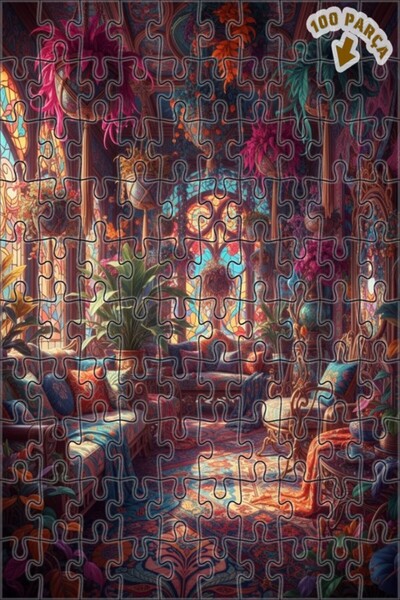 Teona Ahşap لغز خشبي بإطار مزدوج الطبقات من بوهيم آرت، 100 قطعة، 25×25