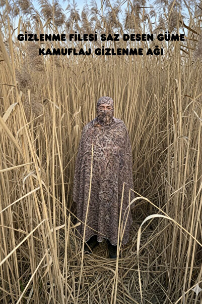 Outdoorun Gizlenme Filesi Saz Desen Güme Kamuflaj Gizlenme Ağı