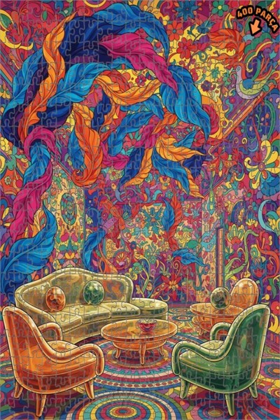 Teona Ahşap لغز خشبي ملون بتصميم فني بوهيمي من هيبنوتيك سالون، ذو طبقتين، 400...